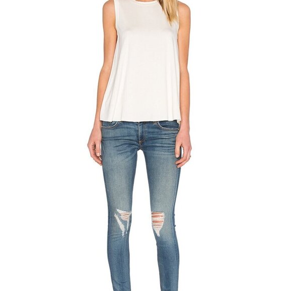 Rag & Bone Mid Rise Skinny Carmine Destroyed Size 26 - Picture 3 of 14
